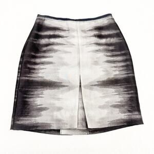 BCBG Maxazria Woven Skirt Wool Ash Combo Size 4 NWT